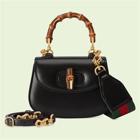 gucci nera manici bamboo bauletto|borse gucci bamboo 1947.